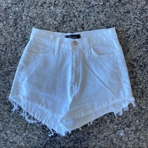 White Jean Shorts